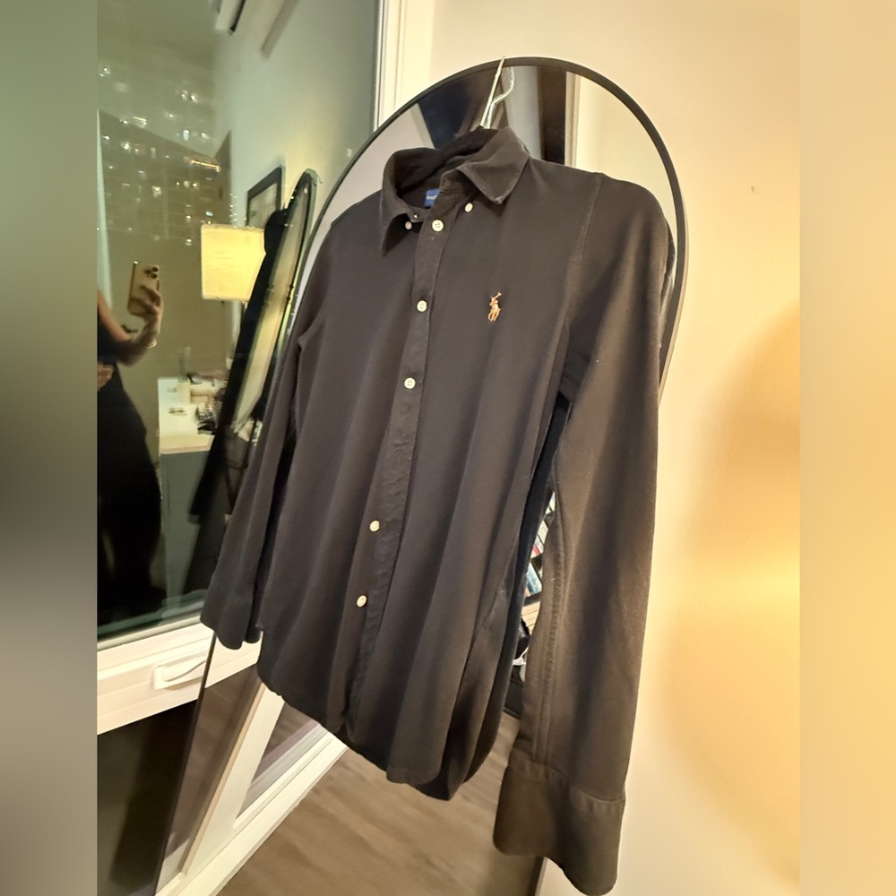 Ralph Lauren Black Knit Shirt, Women’s S